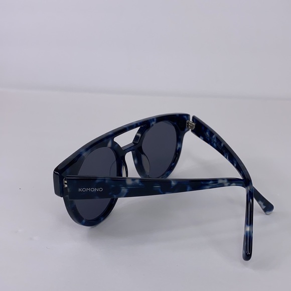 New KOMONO DREYFUSS Blue Black tortoise Sunglasses NWT round - Picture 10 of 16